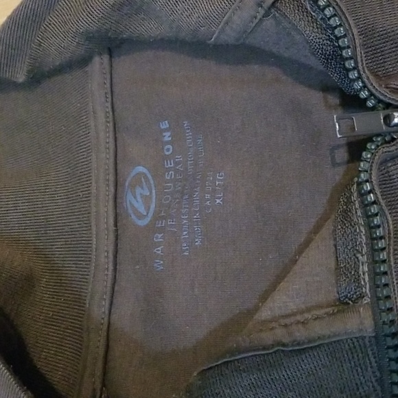 Warehouse One green long sleeve pullover with quarter zip XL EUC - Picture 5 of 8